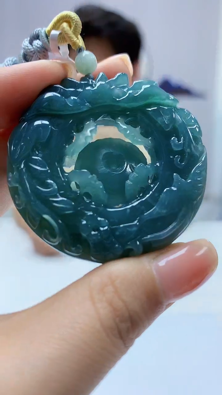 【闪购商品】定制翡翠未镶嵌1502ms-毛货挂件154