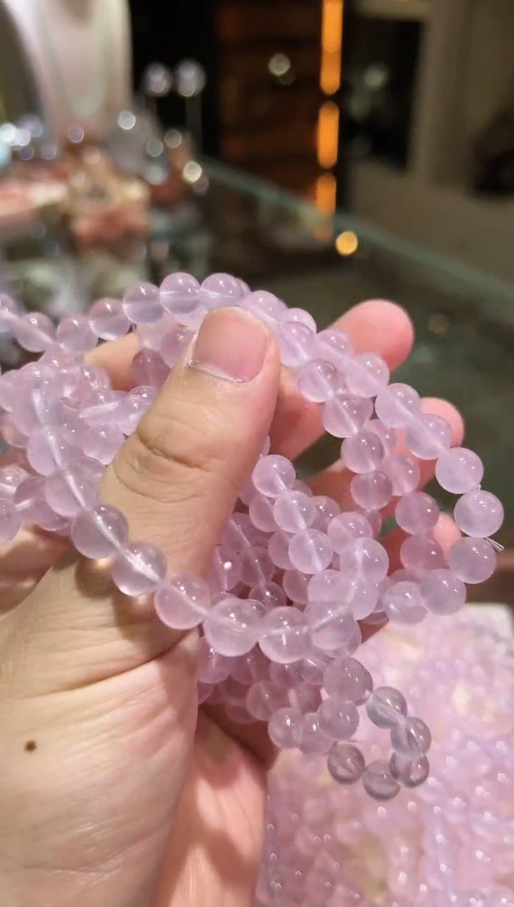 芙蓉石手链未镶嵌8mm+星光马粉（多样性发一）