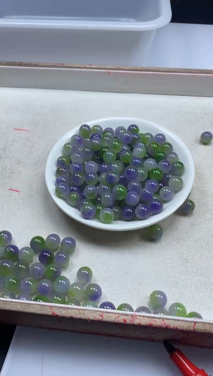 【闪购商品】玛瑙/玉髓颈饰未镶嵌w476冰紫葡萄10mm*30颗