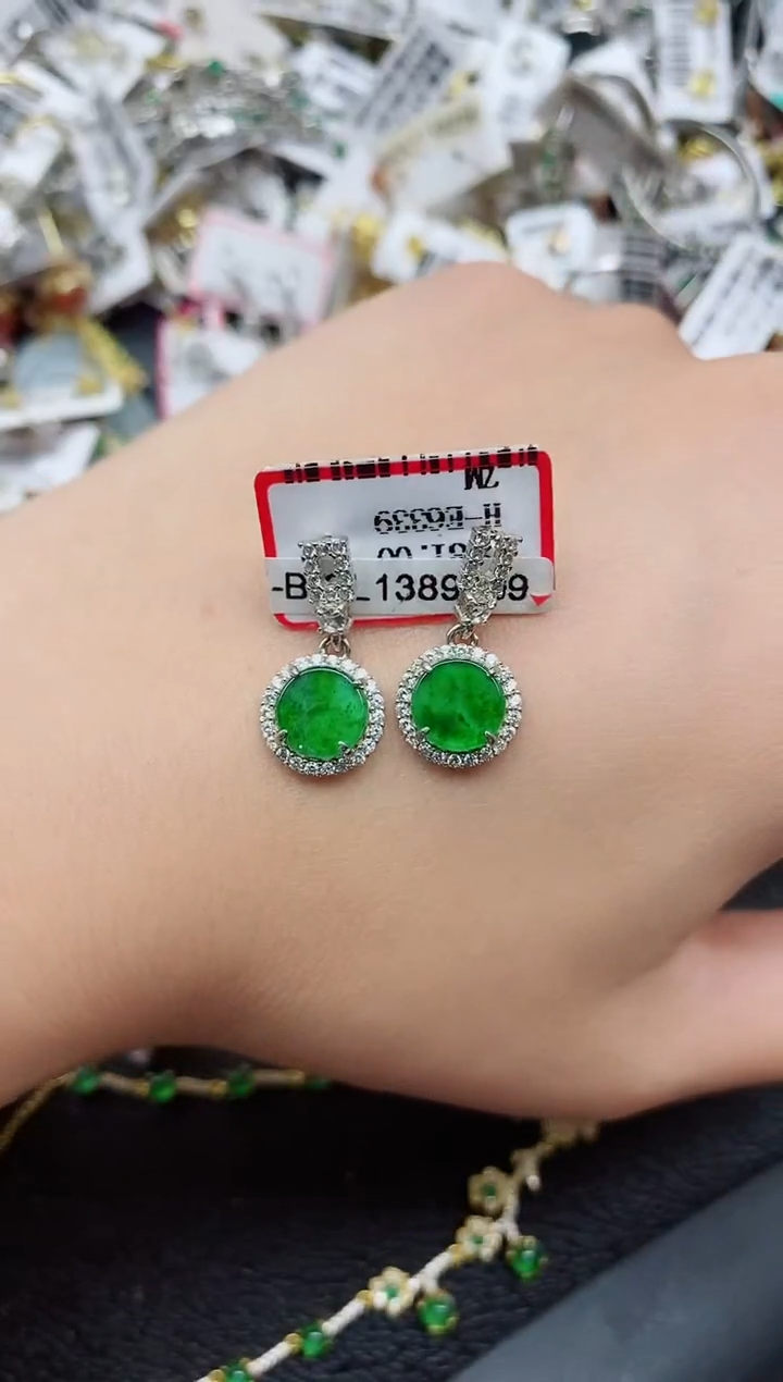 银S925镶嵌戒指翡翠1