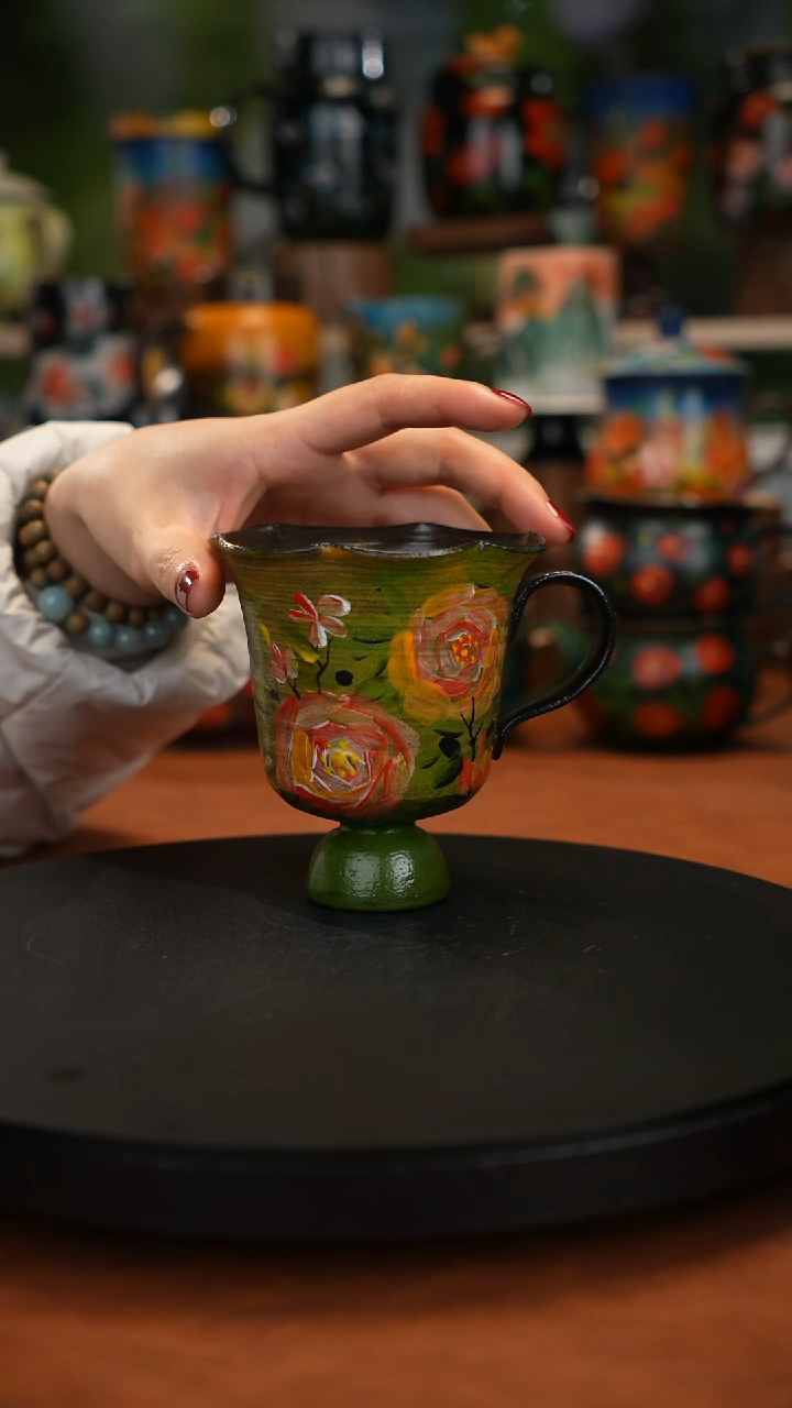 紫砂油画手绘釉下彩