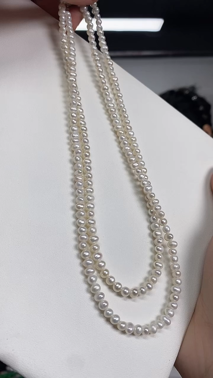 未镶嵌项链淡水珍珠闪购链接 多样性发其一颜色微差