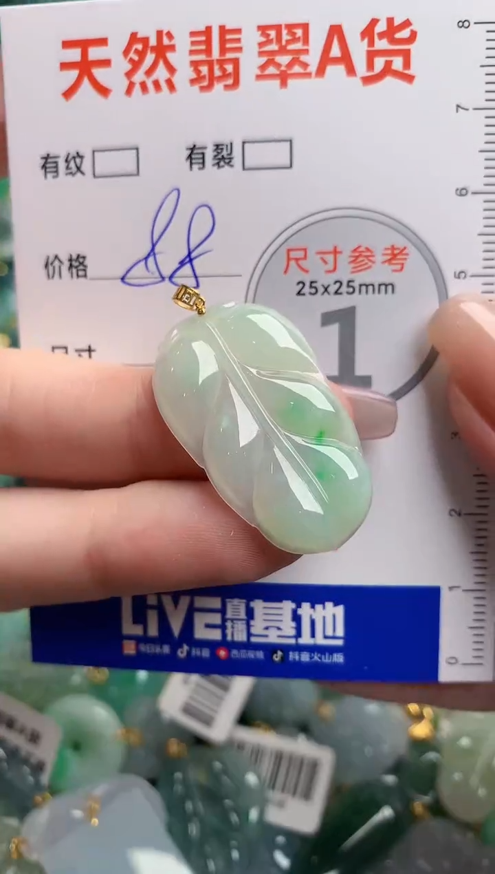 翡翠18K金镶嵌颈饰24001675