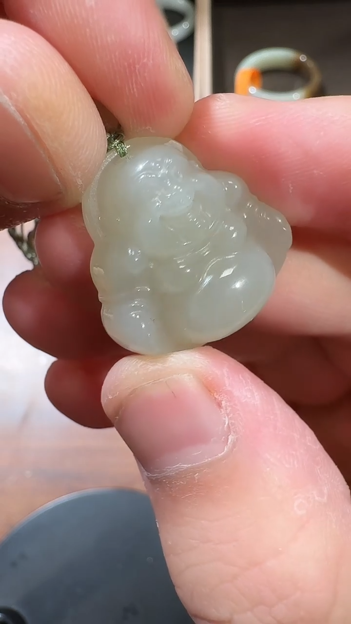 【闪购商品】和田玉吊坠未镶嵌1389和田玉笑佛