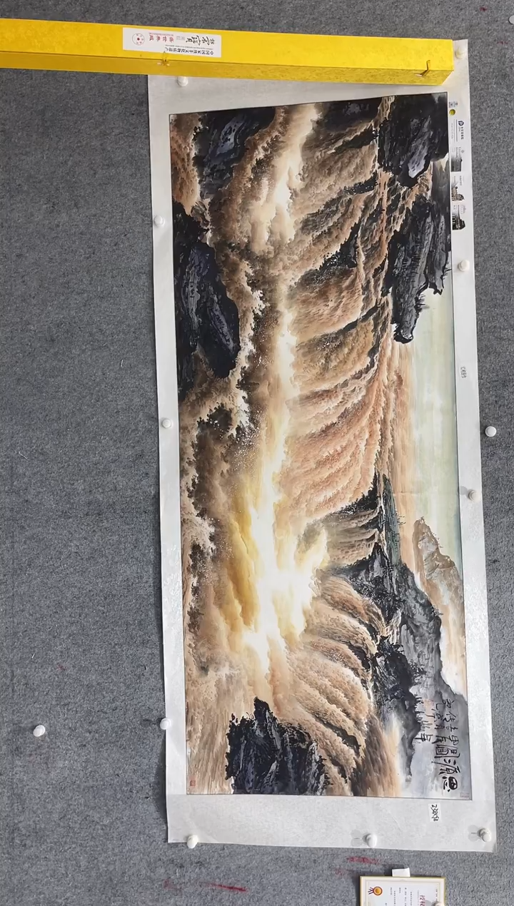 国画张传亭老师的红袍作品
