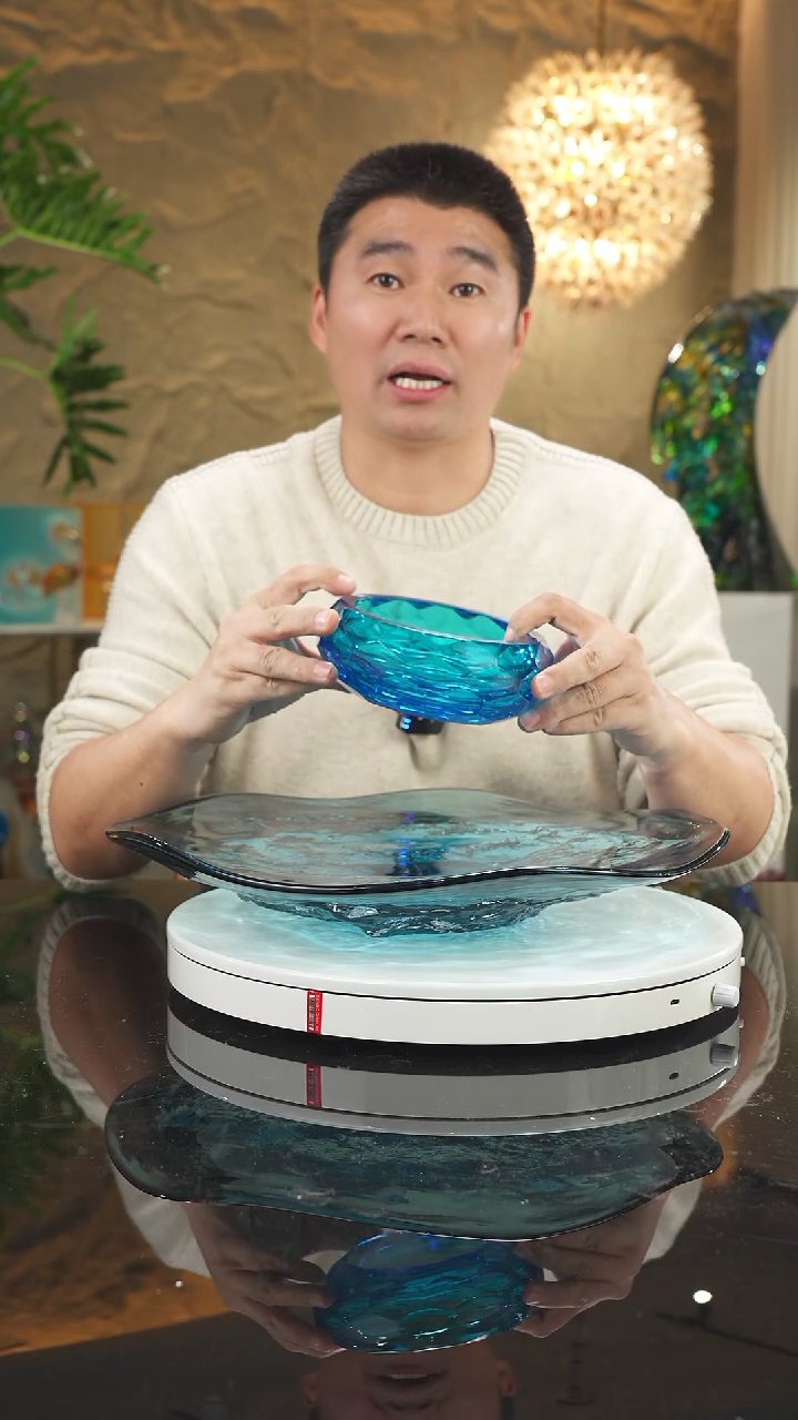 【闪购商品】摆件海水蓝果盘带蓝色果碗