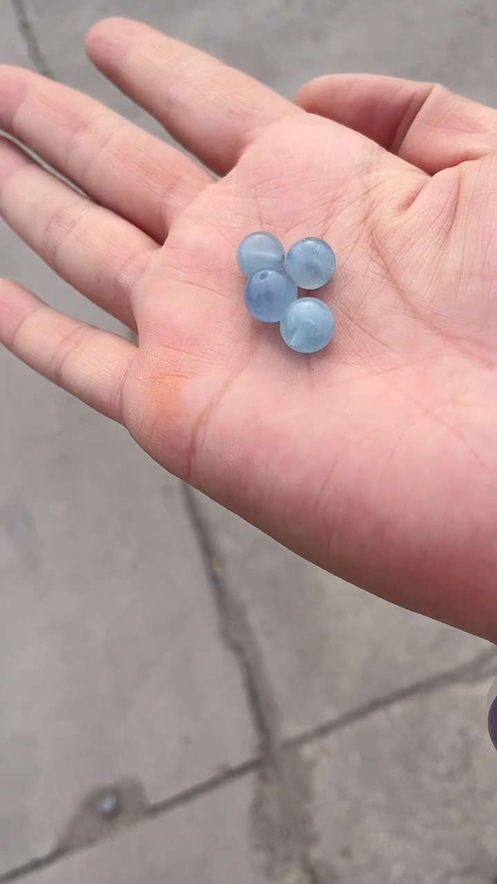 颈饰未镶嵌水晶海蓝宝单珠