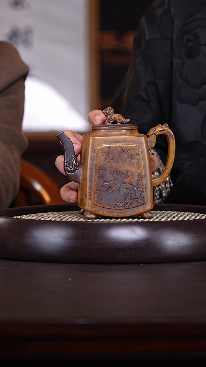 【闪购商品】紫砂茶壶储立强21-68 柴烧方器紫砂壶