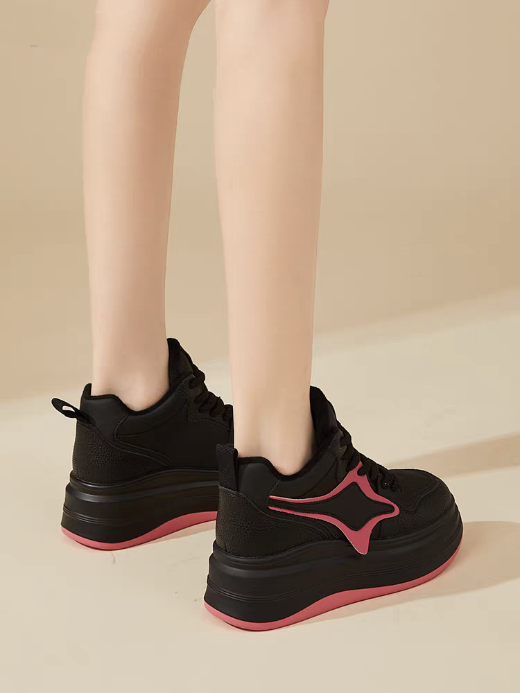 W73601冬季新款加厚保暖百搭运动鞋厚底舒适跑鞋