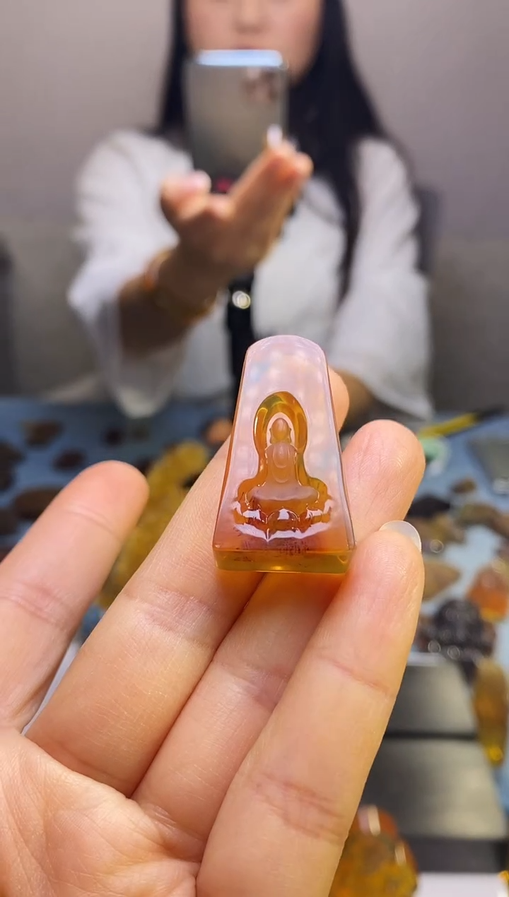 【闪购商品】琥珀颈饰未镶嵌SN3-61（悟道）下面有点淡纹