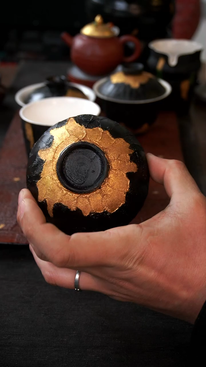 【闪购商品】其他755大漆金箔大蛋杯小康茶器