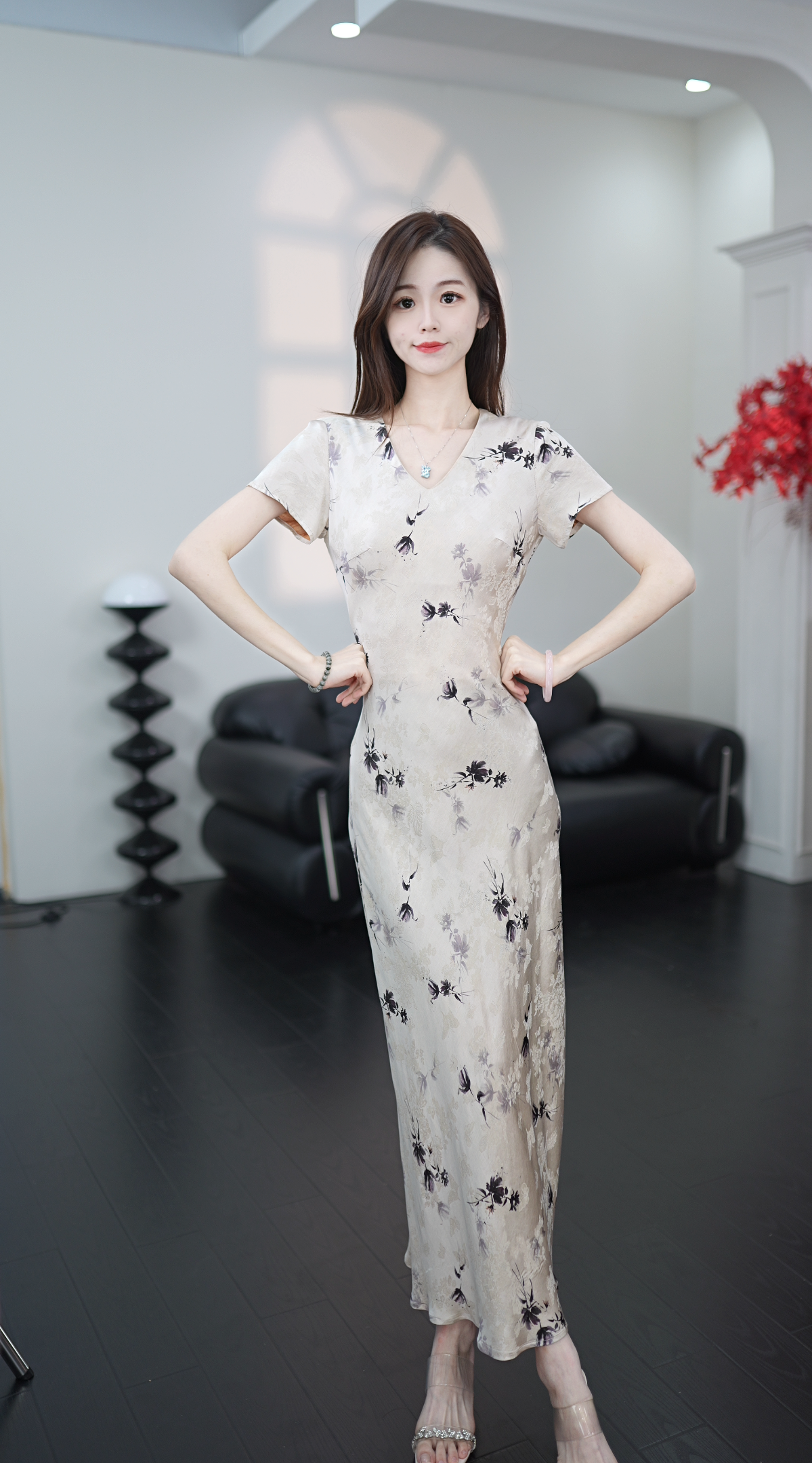 大七-G927法式优雅高定精致气质显瘦夏季连衣裙禁机洗