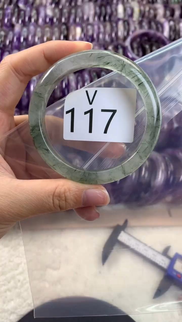 【闪购商品】水晶水晶手镯V未镶嵌117-56