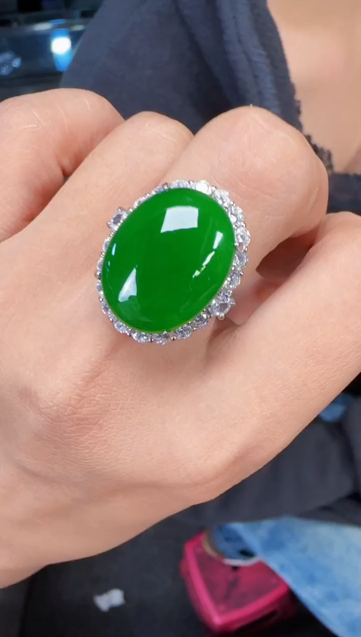 未镶嵌定制翡翠翡翠戒指135