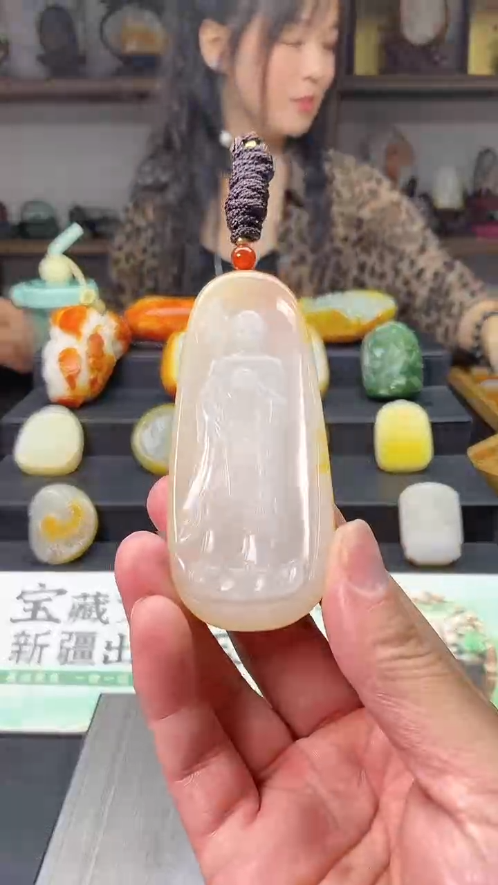 和田玉未镶嵌挂件地藏王