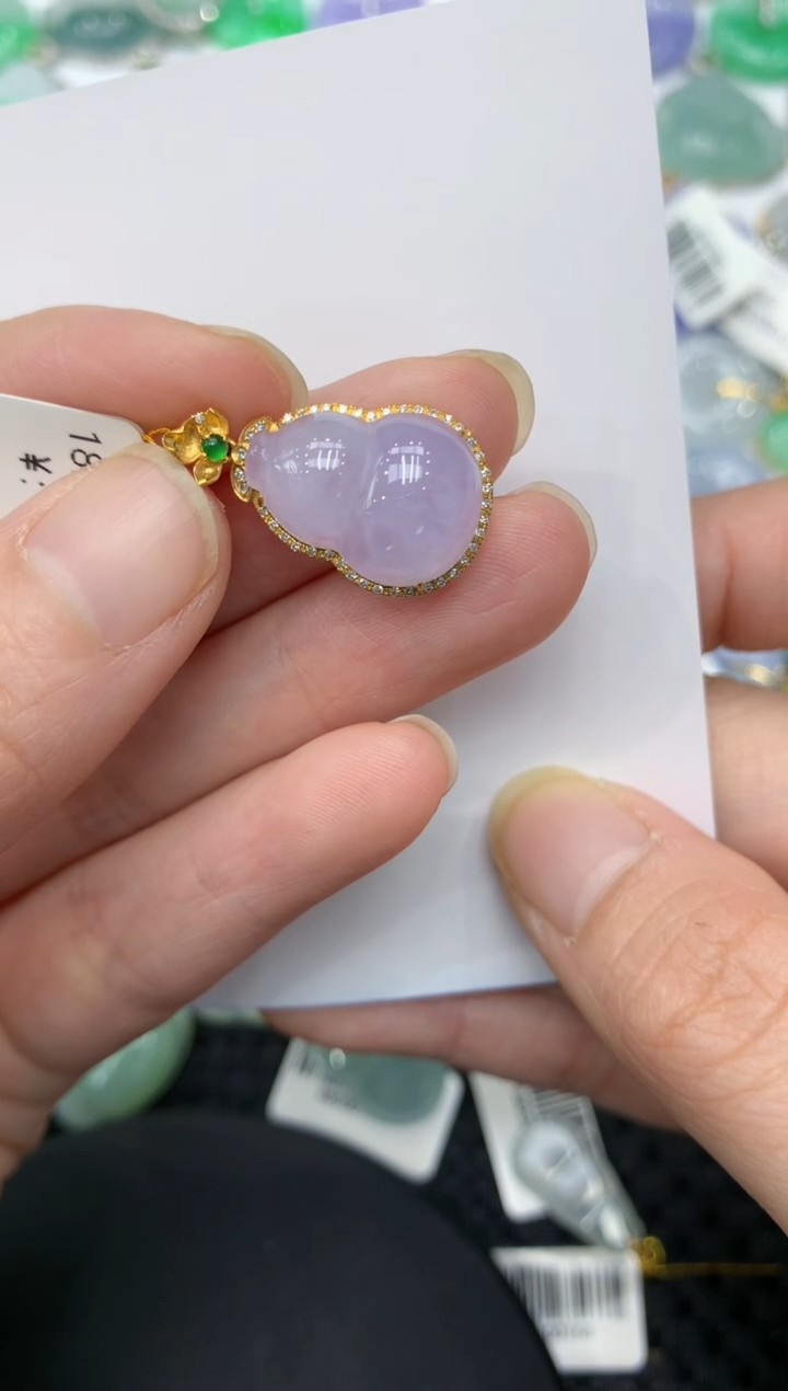 【闪购商品】翡翠颈饰18K金镶嵌11111111