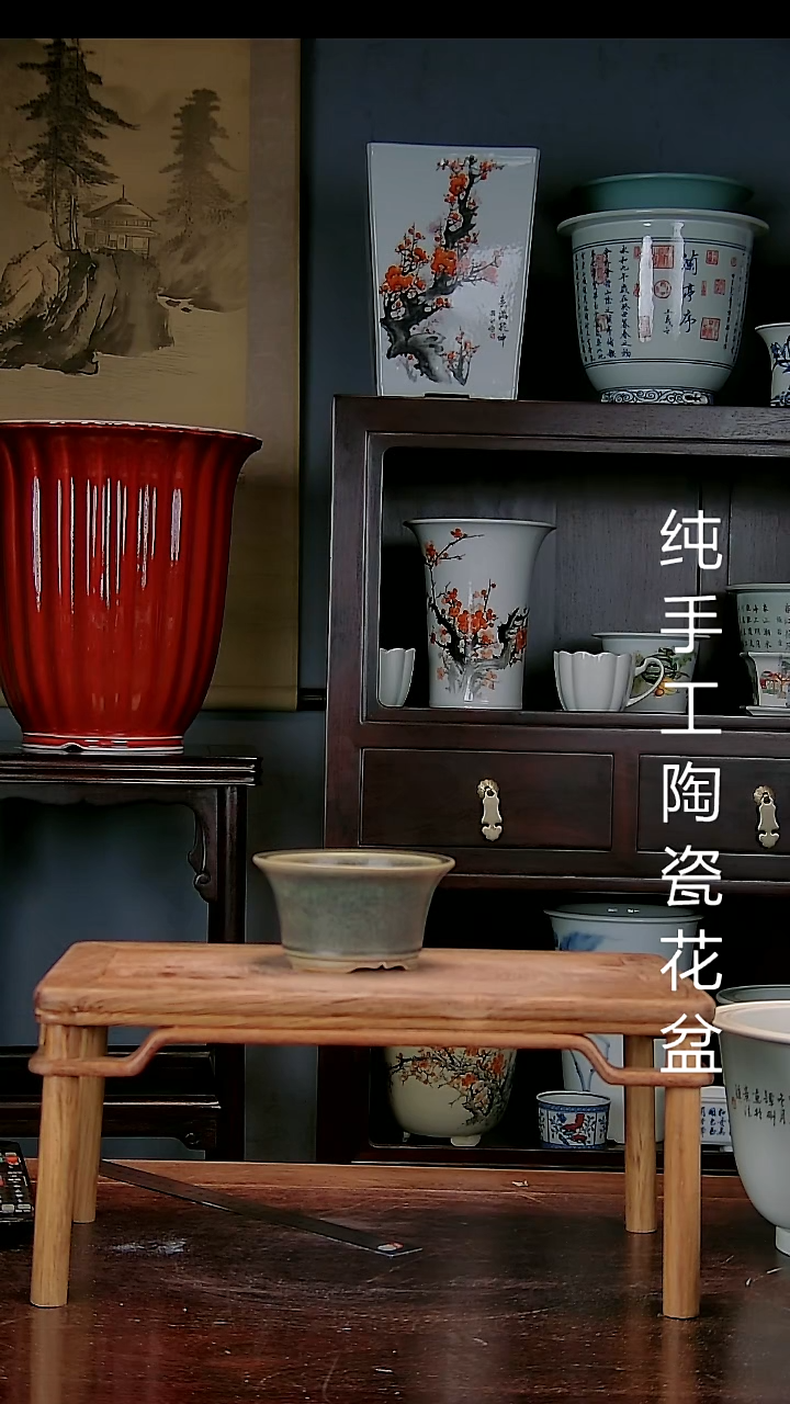 景德镇手工陶瓷花盆
