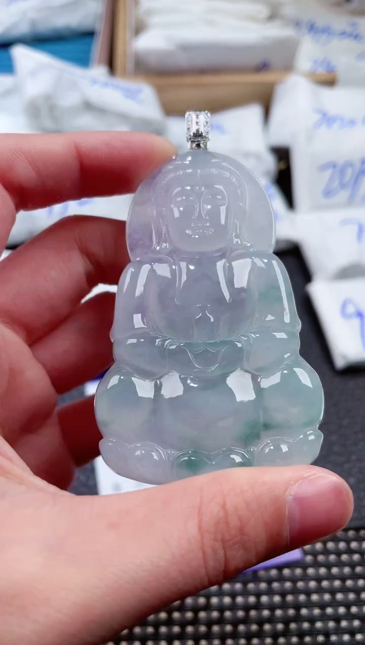 翡翠18K金镶嵌颈饰00004320