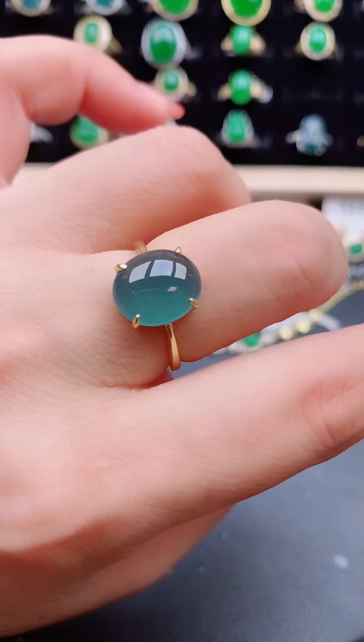 【闪购商品】翡翠戒指银S925镶嵌12121