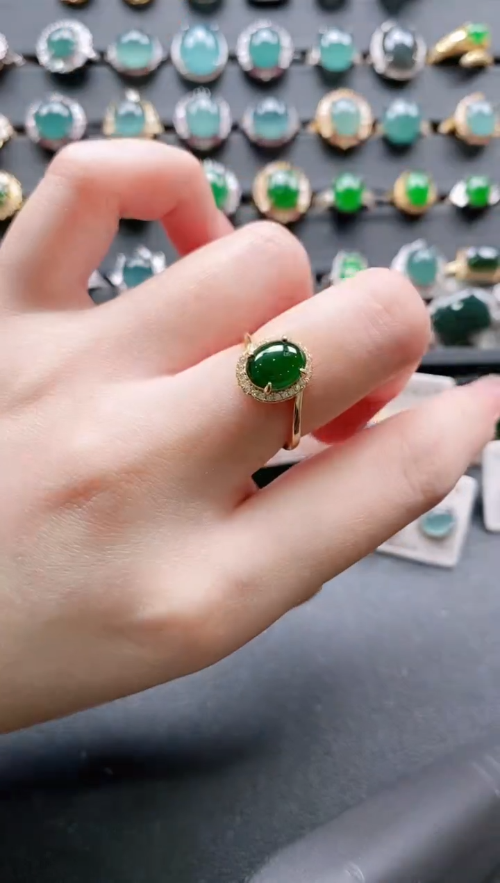 【闪购商品】翡翠戒指银S925镶嵌11111111