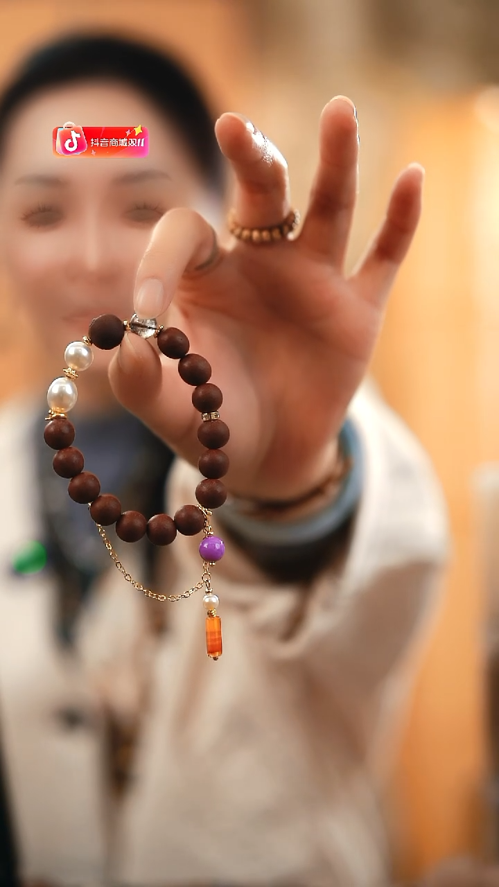 泥塑颜若玫华设计款手串