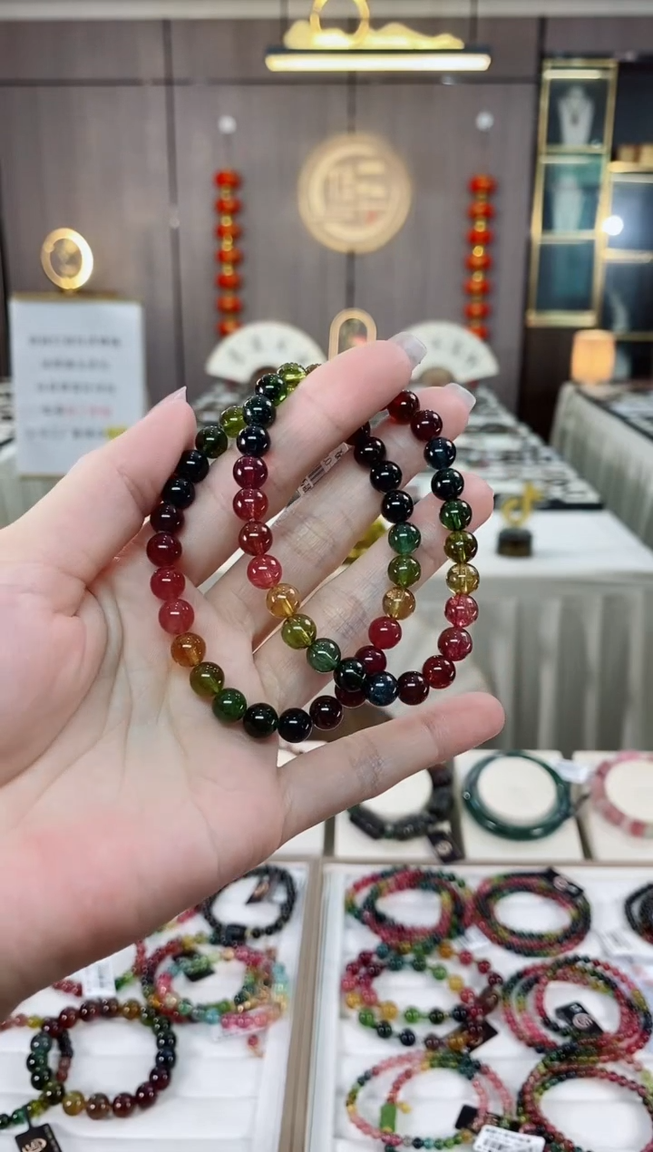 单圈手串7mm+未镶嵌碧玺（多样性发一条）hon