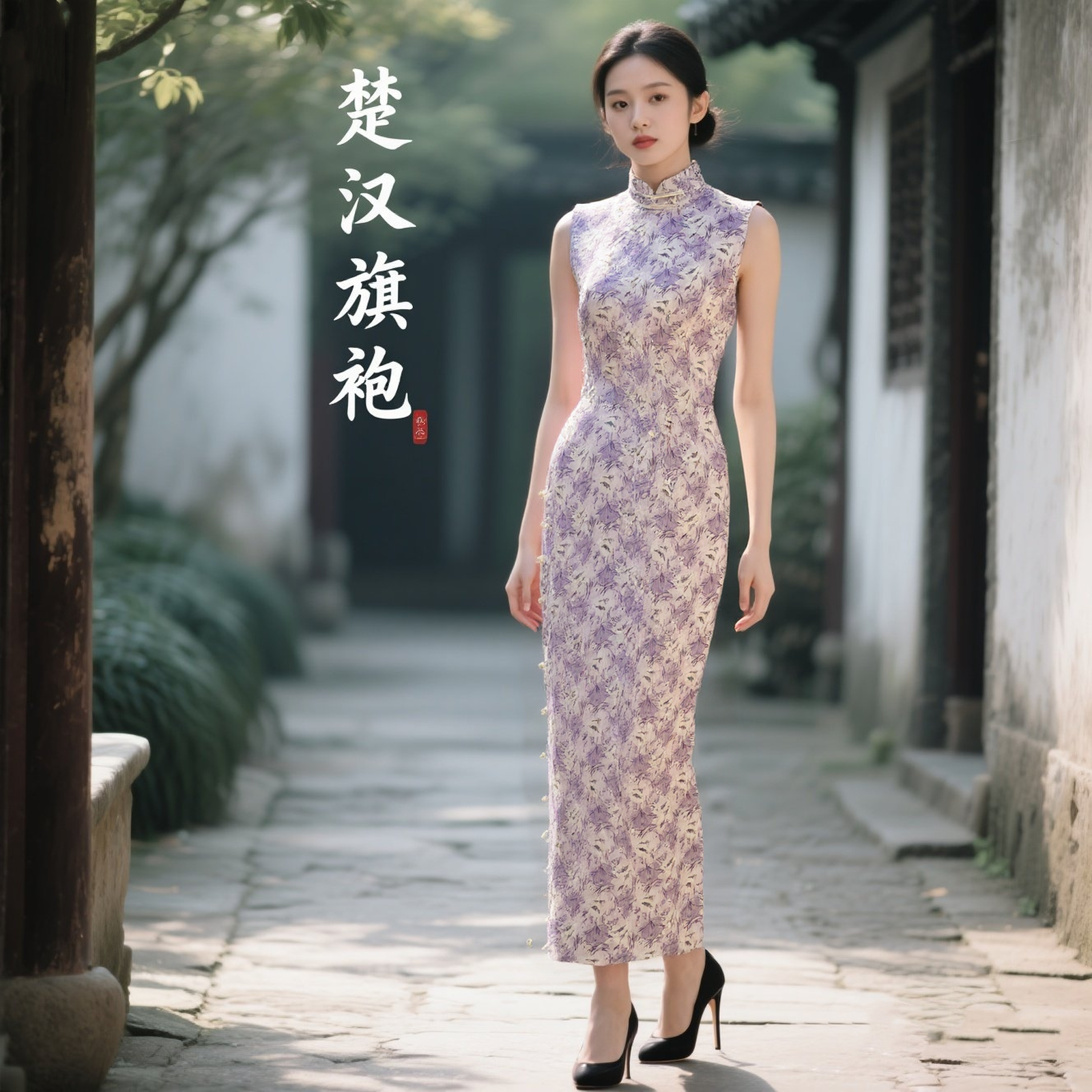 楚汉旗袍京派古法手工全开襟旗袍重工刺绣新款130CM