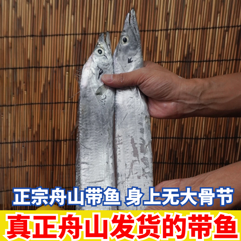 【特大顶带】正宗舟山东海海钓小眼睛带鱼新鲜 肉质细嫩野生带鱼