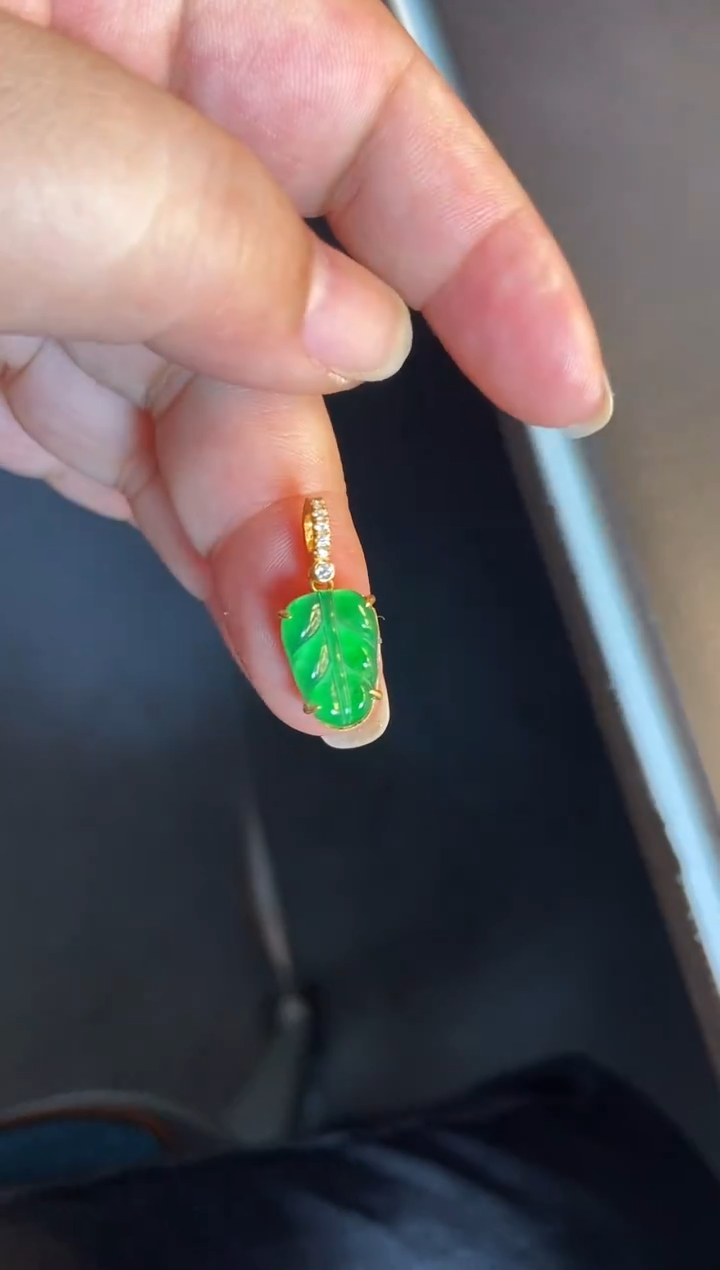 吊坠(不含链)银S925镶嵌翡翠1