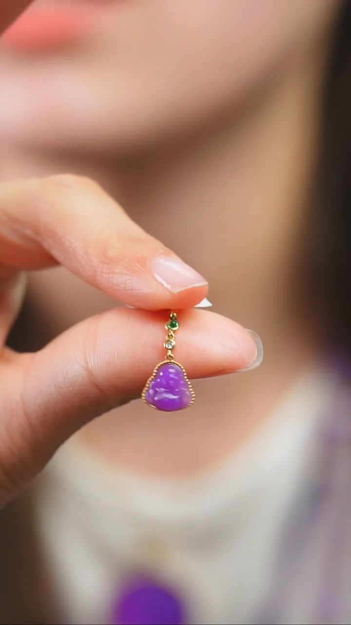 苏纪石（舒俱来）18K金镶嵌吊坠(不含链)222