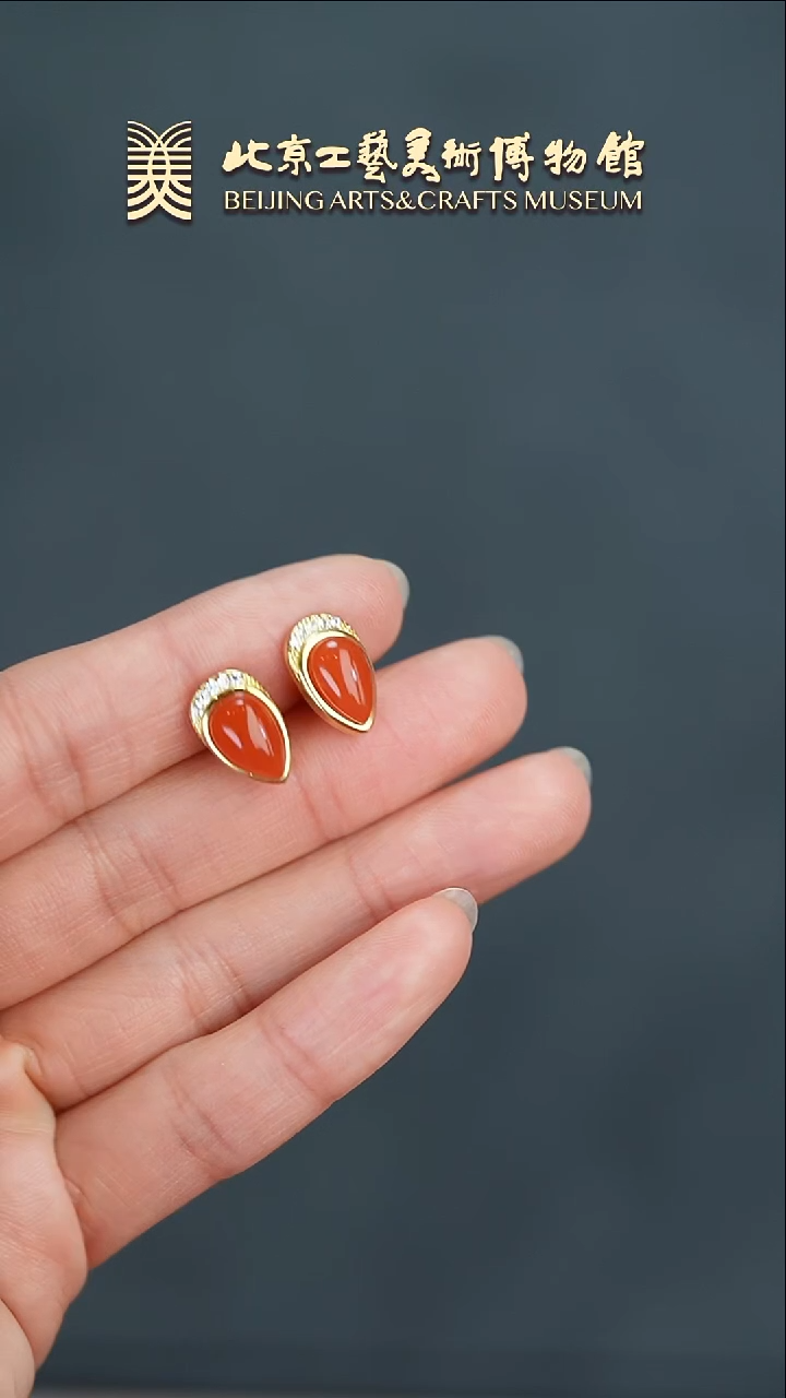 【闪购商品】南红玛瑙耳饰银S925镶嵌B0207GMD007耳钉