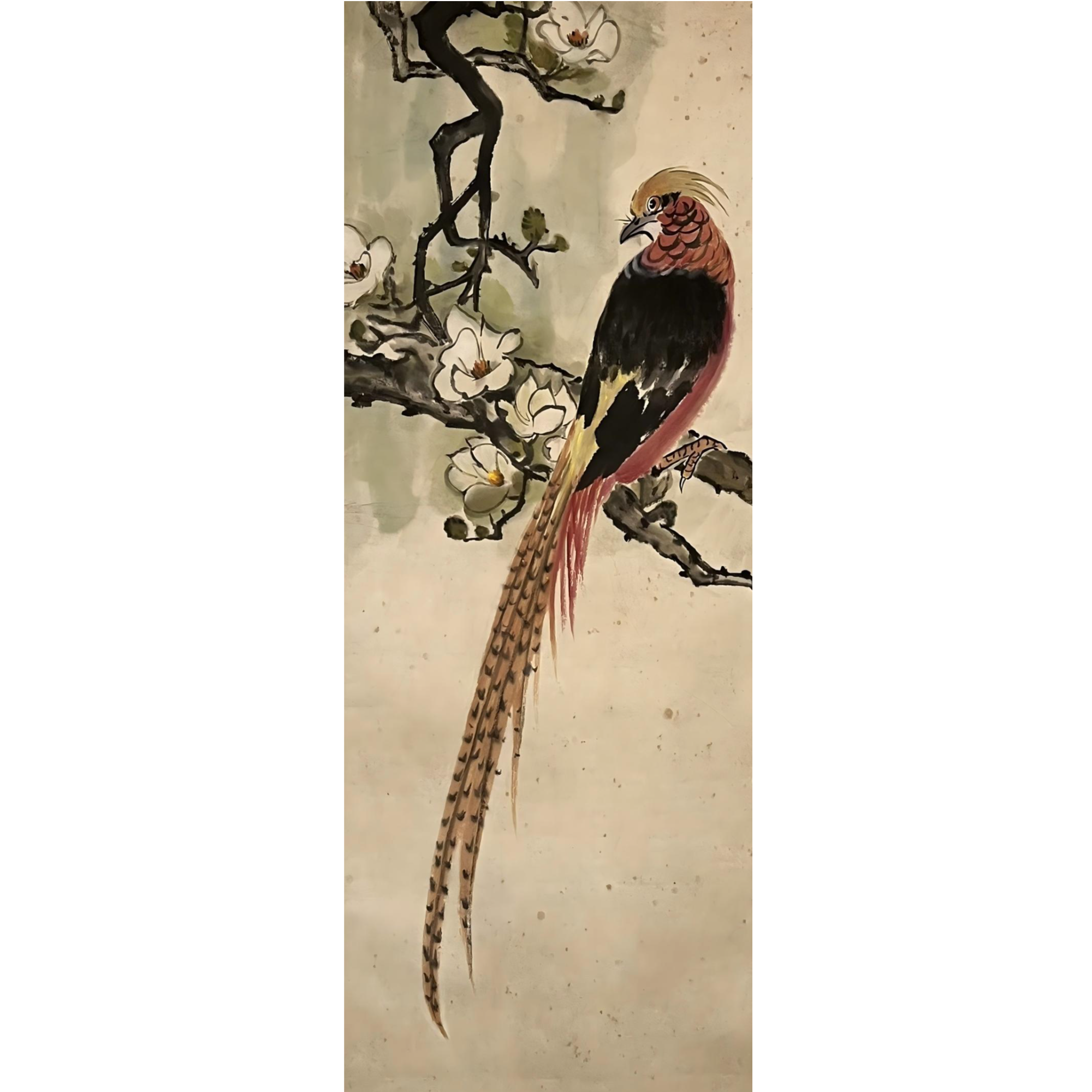 【辽拍】V240304-5-30《花鸟》（1.8平尺）纸本镜片 yy30t