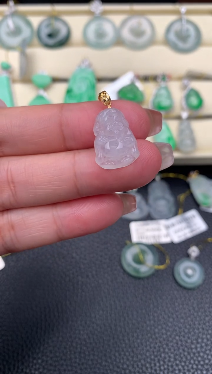 【闪购商品】翡翠颈饰18K金镶嵌D589