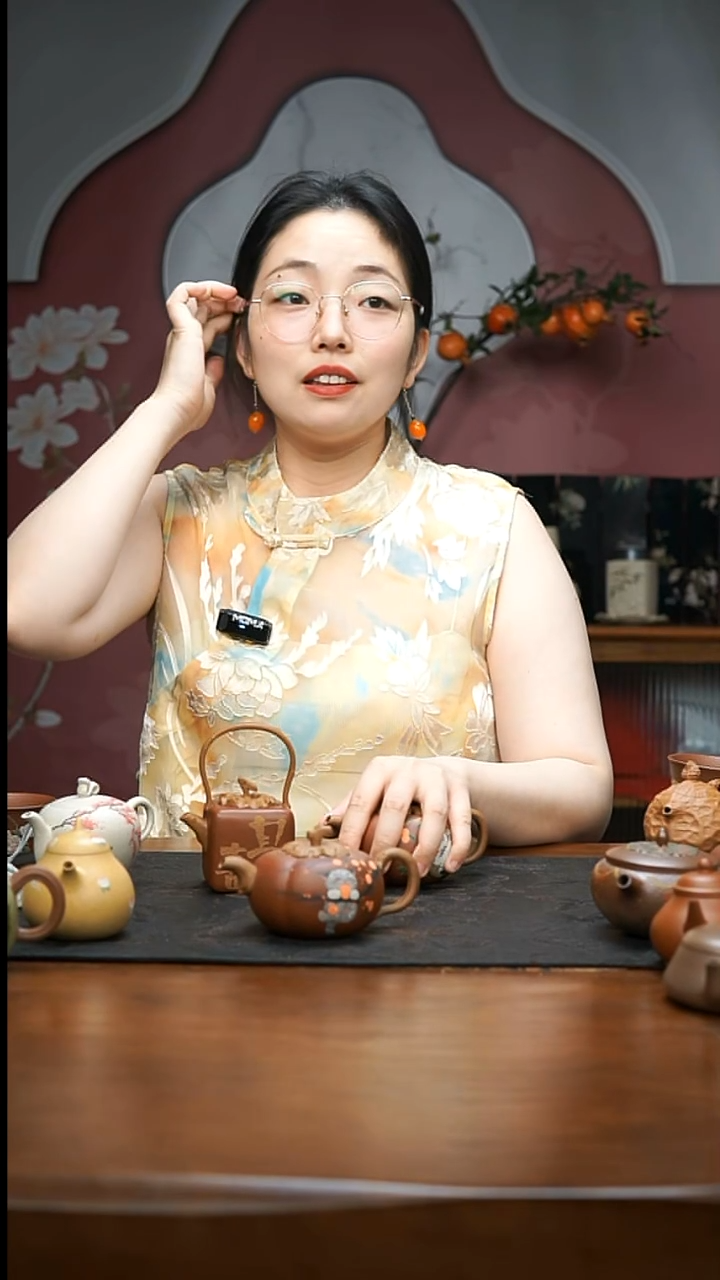 茶壶紫砂柿子猫咪壶150CC