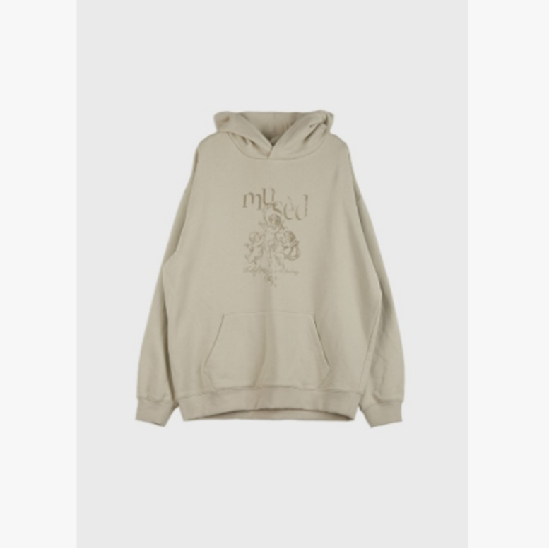 韩国小众品牌 MUSED 连帽字母印花卫衣女