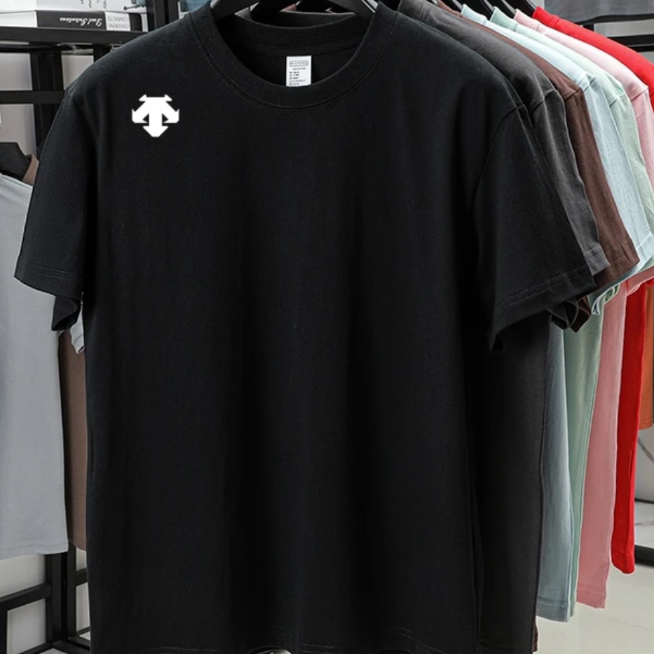 HLC-0988夏季爆款男女同款纯棉圆领T恤休闲短袖