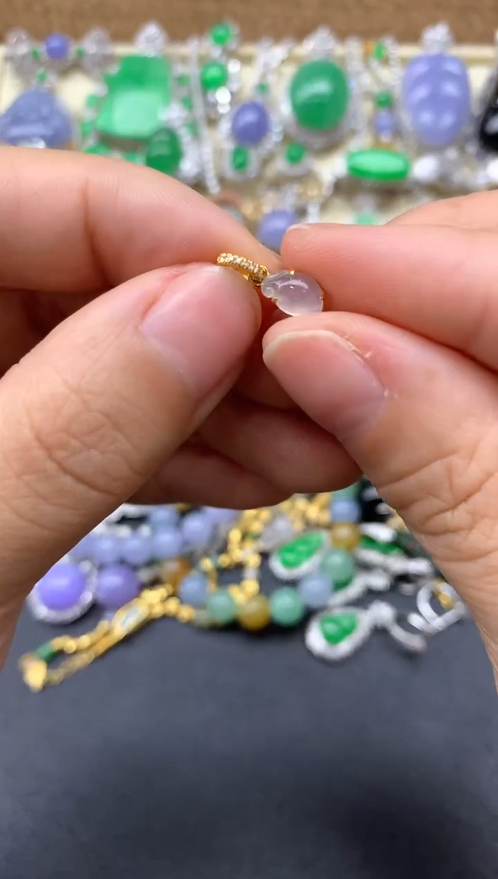 【闪购商品】翡翠颈饰18K金镶嵌76-中国好珍宝