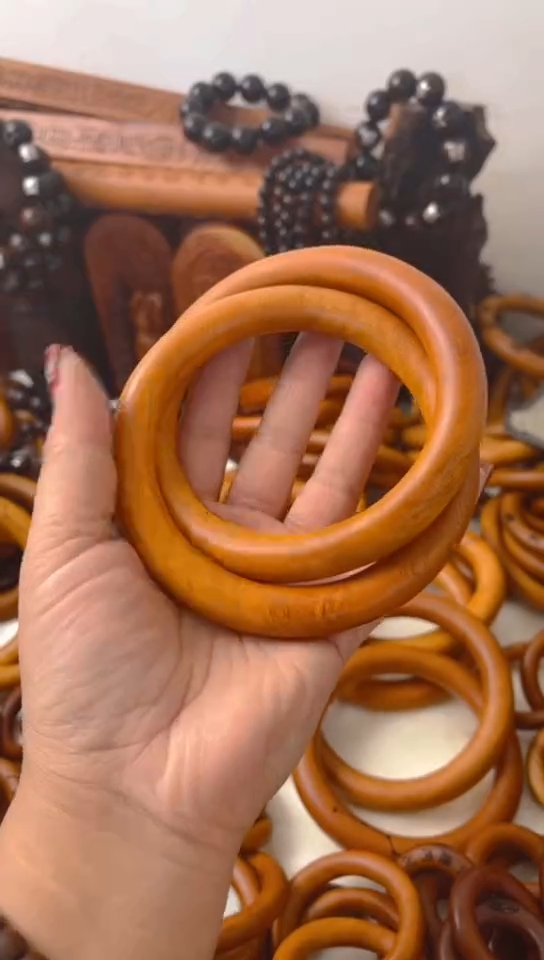 【闪购商品】枣木木雕乾坤圈微80圈口一物一拍