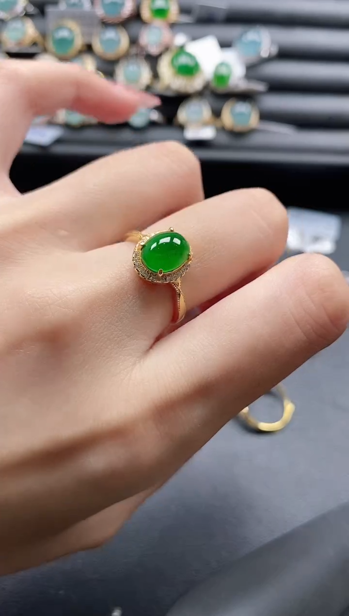 【闪购商品】翡翠戒指银S925镶嵌1111