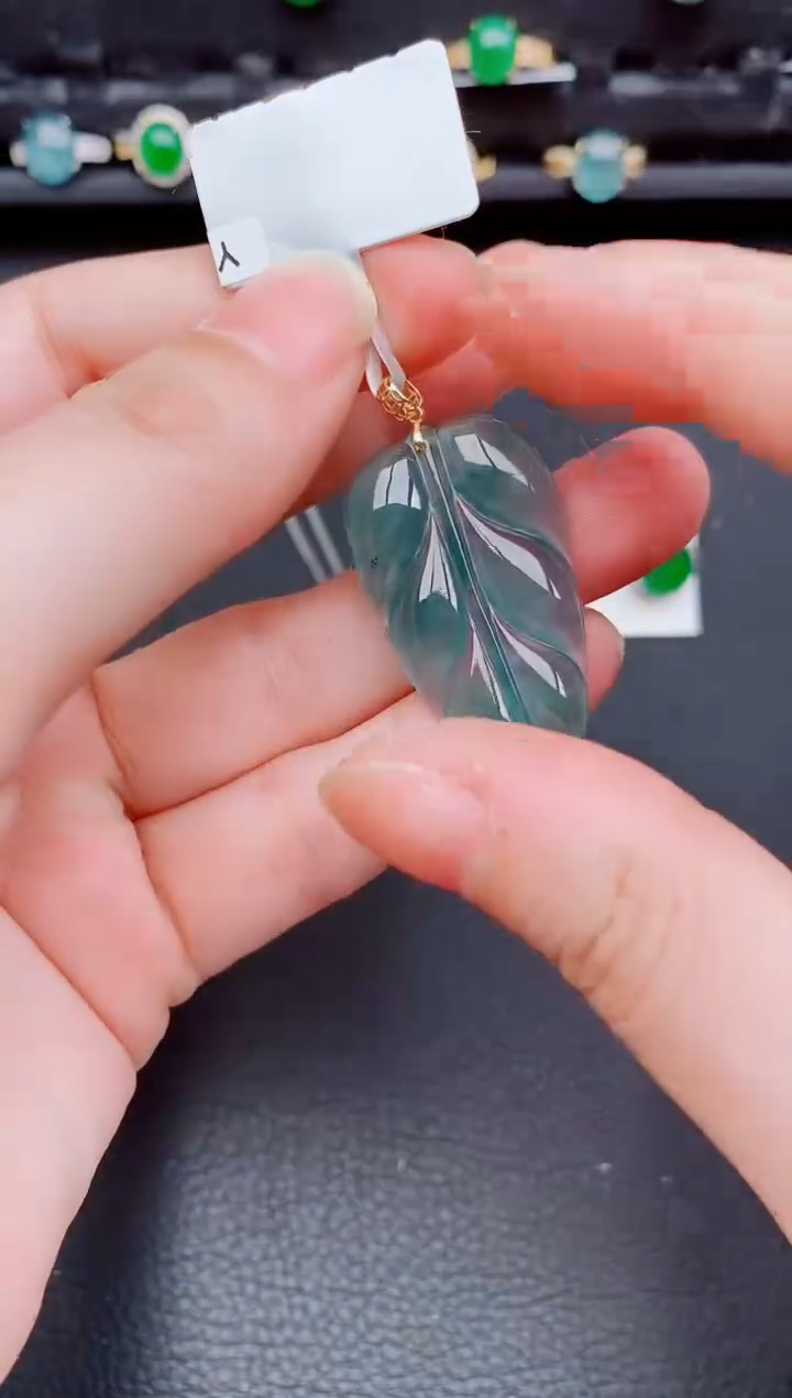 【闪购商品】翡翠颈饰18K金镶嵌天然a货翡翠248