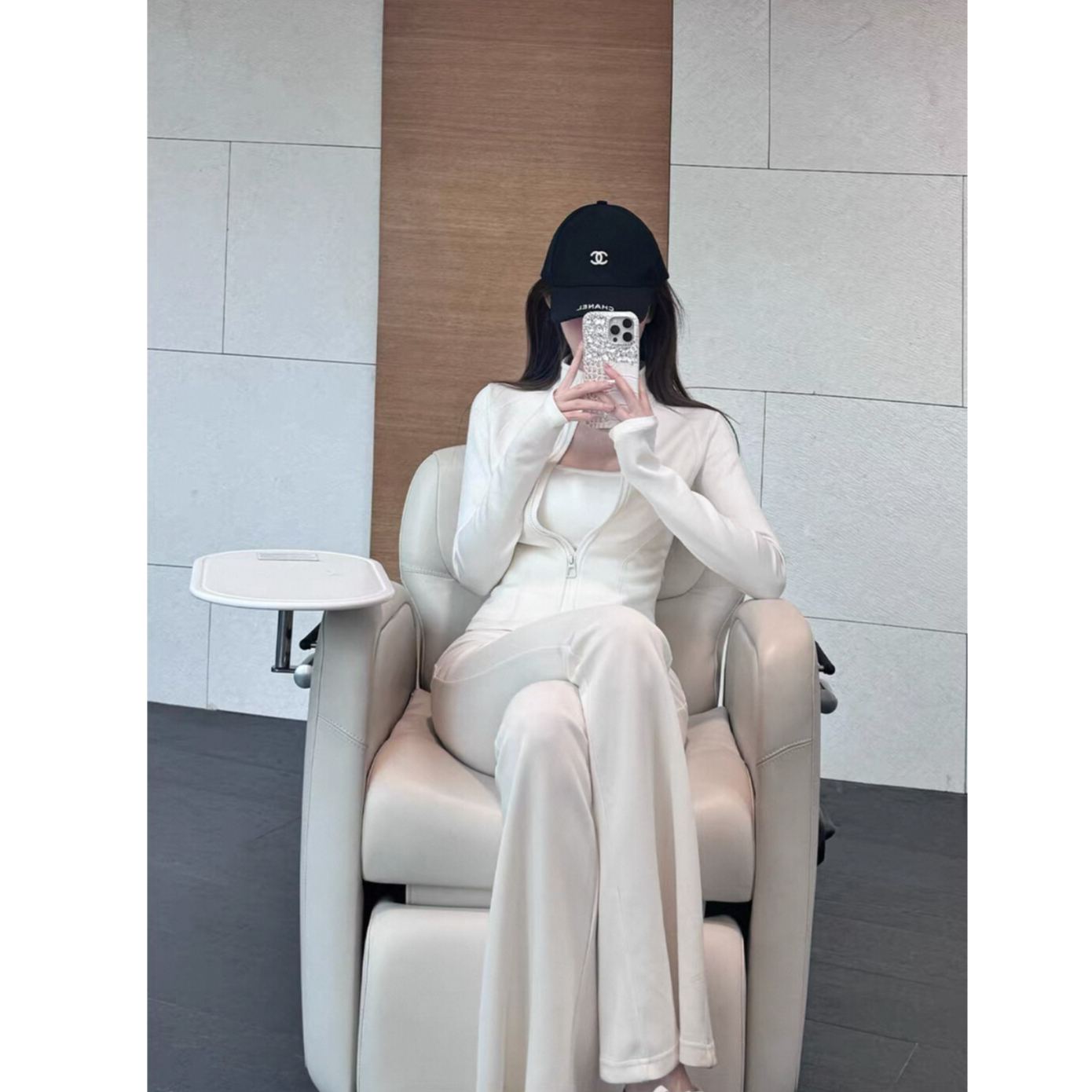【韩女套装】2025春秋新款高级垂感修身显瘦小众休闲运动卫衣套装女