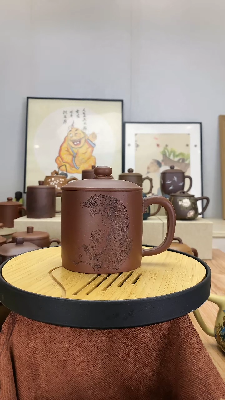 【闪购商品】紫砂茶杯威震河山盖杯