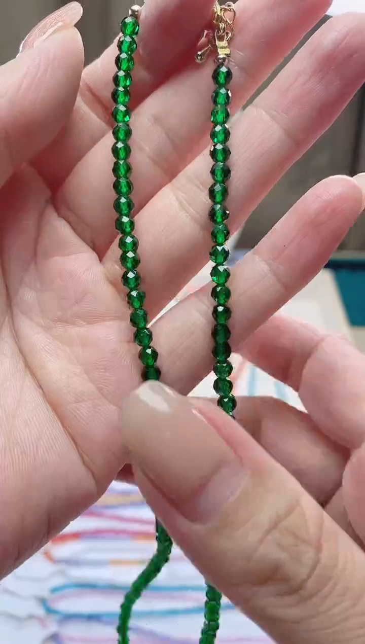 【闪购商品】透辉石项链14K金镶嵌诗颜珠宝甄选SYZB37