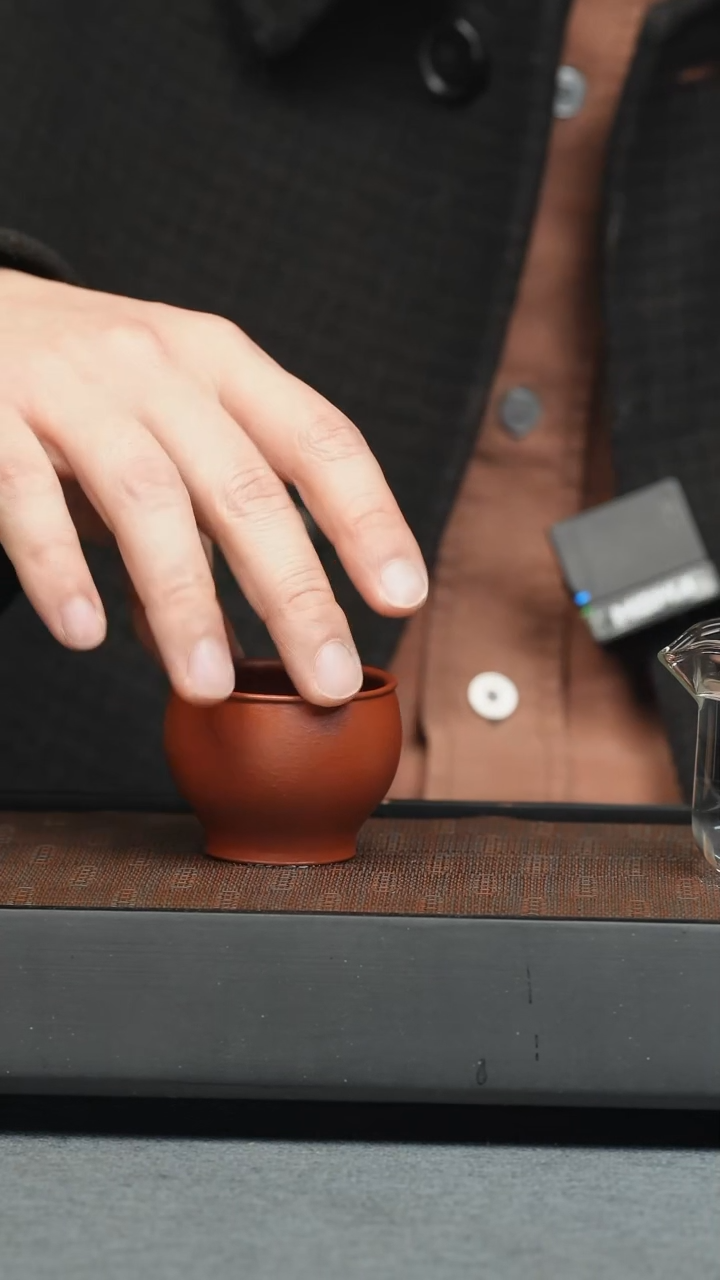 【闪购商品】紫砂茶壶朱泥小缸杯-八大鸟