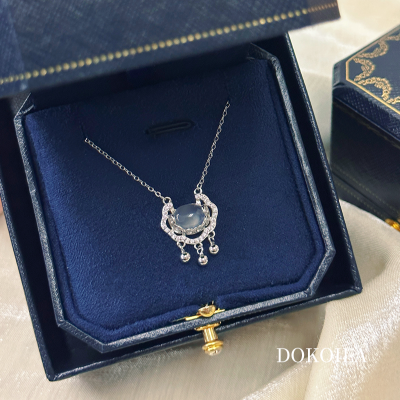 坠链均足银 999足银如意平安锁项链小众轻奢高级感送闺蜜生日礼物