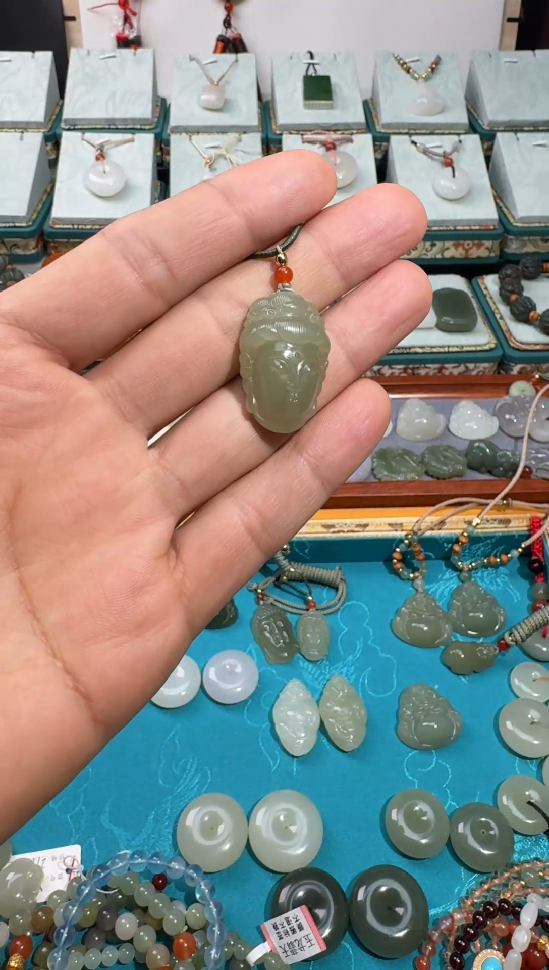 【闪购商品】和田玉颈饰未镶嵌大款观音头像