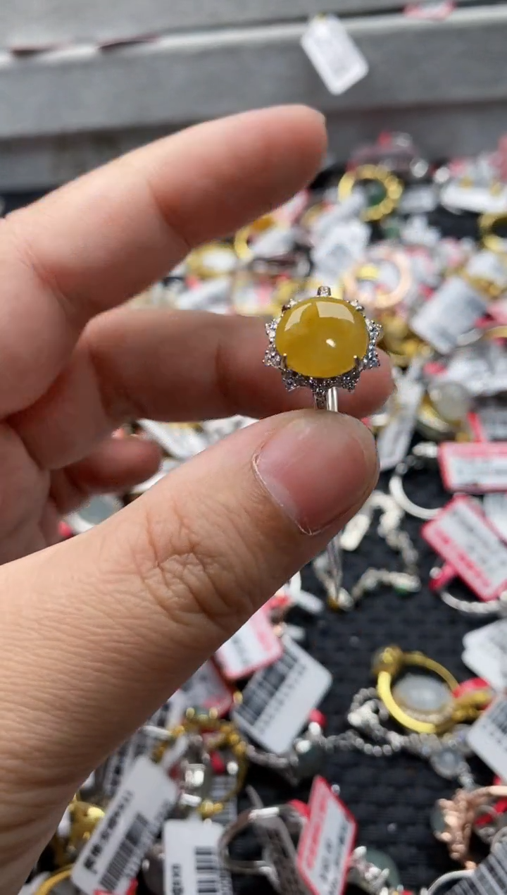 【闪购商品】翡翠戒指银S925镶嵌77777----4