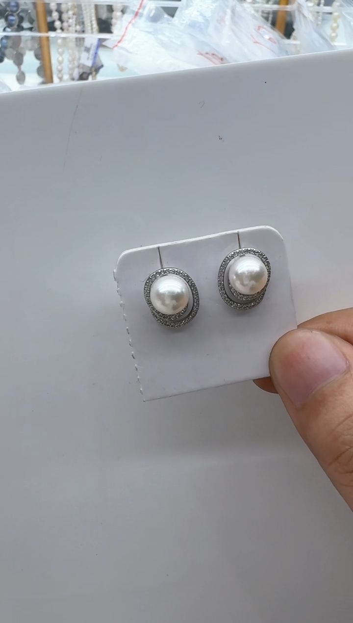 【闪购商品】海水珍珠耳饰银S925镶嵌清货