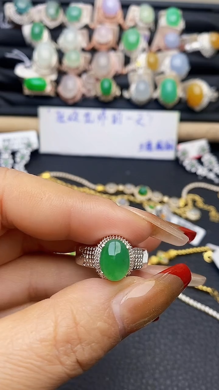 【闪购商品】翡翠戒指未镶嵌铜拖7729