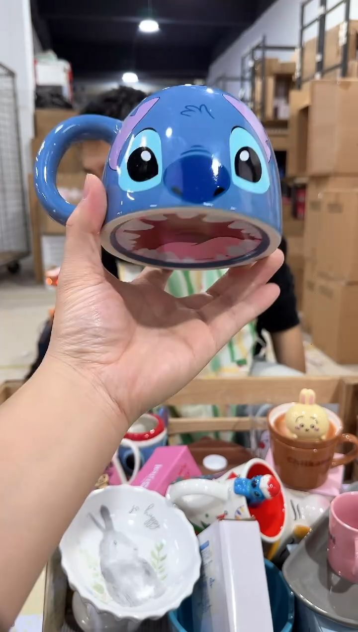 瓷片史迪仔馒头杯